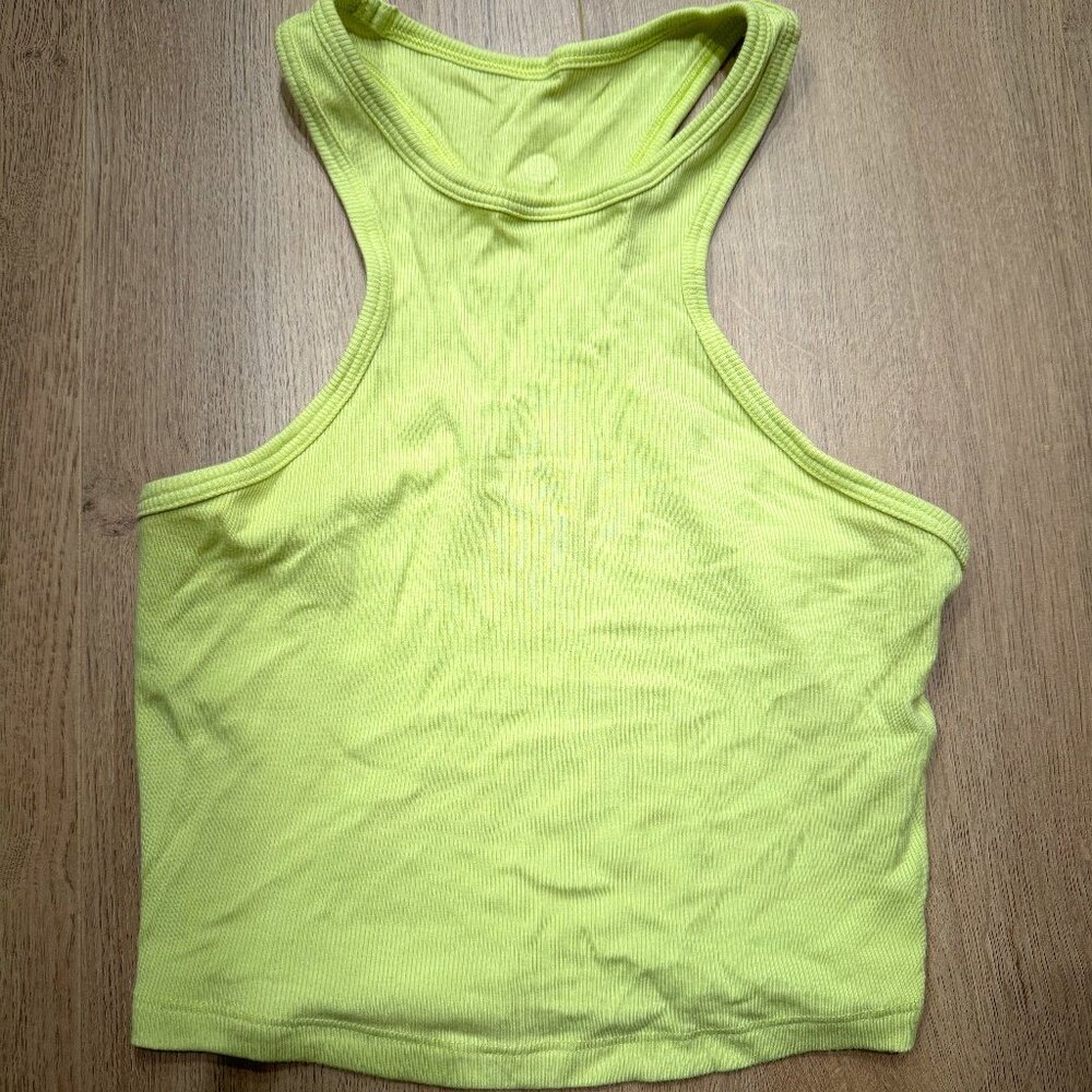 lululemon ribbed crop tank size 4